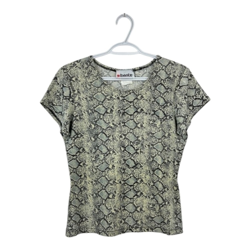 Y2K Vintage Snakeskin Print Stretchy Sleeveless Top